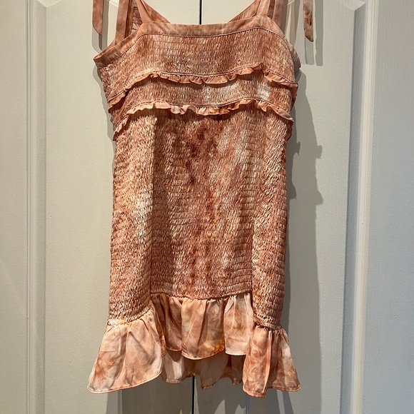 BCBG Short Summer Ruffle Tie Dress in Size L - Picture 6 of 8